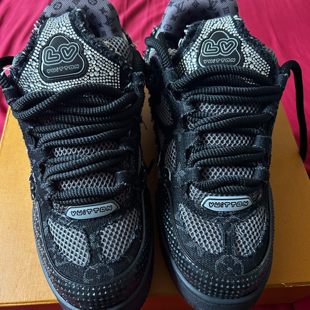 Louis Vuitton Swarovski crystal sneakers size 12 - Picture 2 of 6